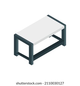 Isometric table on a background
