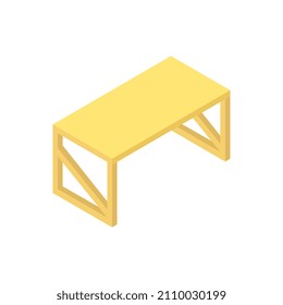 Isometric table on a background