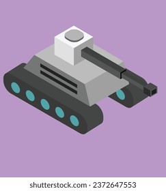 isometric tank test vector design illustration
