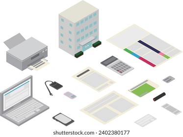 Conjunto de iconos de devolución de impuestos isométricos