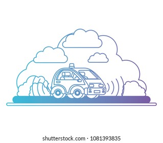 isometric taxi in the road