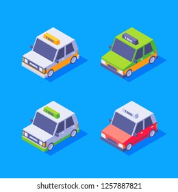 Isometric Taxi Set
