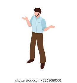 Composición de las clases de profesores isométricos con carácter humano aislado en ilustración vectorial de fondo en blanco