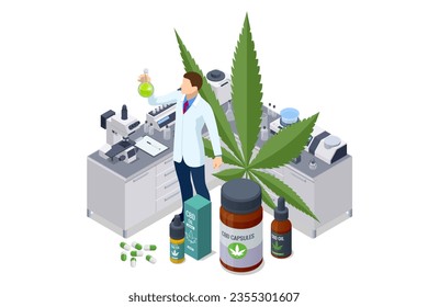 Isometrisches Testen von Cannabisknospen zur Extraktion von Heizöl. Kräuteralternative Medizin, KBD-Öl, Pharmaindustrie Hanföl