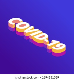 Isometric Text Effect Design Style Containing Corona Virus 1