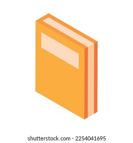 isometric textbook icon flat isolated