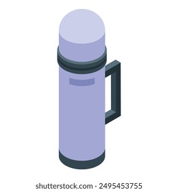 Isometric thermos flask for keeping drinks hot or cold