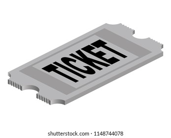 Isometric Ticket Illustration