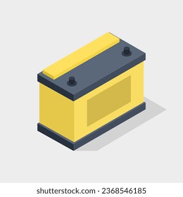 Cuadro de herramientas isométrico ilustrado en vector en el fondo