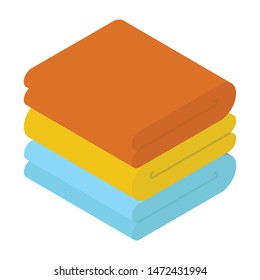 Isometric towel stack vector design 
