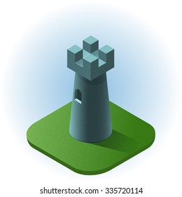 Isometric tower. EPS 10