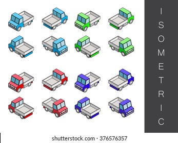 Isometric transport icon set.