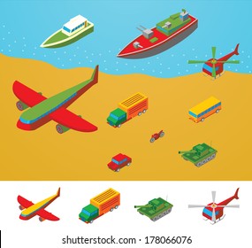 Isometric Transportation collection