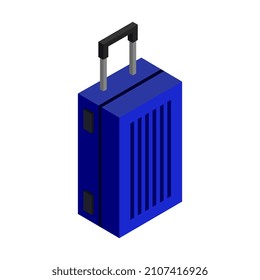 Isometric travel suitcase on a background