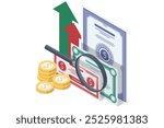 Isometric Treasury Bonds T-Bonds , Municipal or Sovereign Bonds. government bonds are a secure way for investors to earn steady returns while funding essential government projects