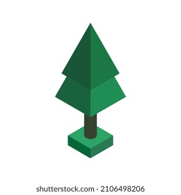 Isometric tree on a background