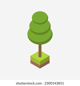 Isometric tree on a background