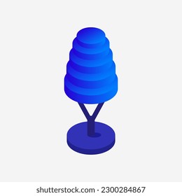 Isometric tree on a background