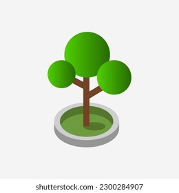 Isometric tree on a background