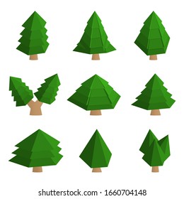 Isometric tree vector icon set.illustration is graphic garden design.A good environment is an oxygen generator.