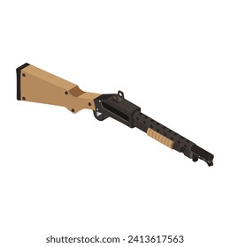 Icono de moda isométrica del rifle, 