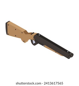 Icono de moda isométrica del rifle, 
