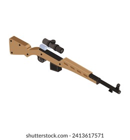 Icono de moda isométrica del rifle, 