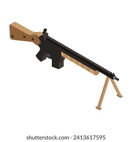 Icono de moda isométrica del rifle, 