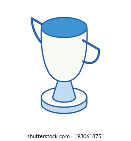 isometric trophy cup award icon