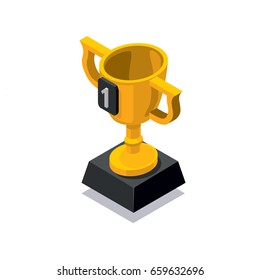 Isometric Trophy Cup Icon