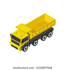 Isometric truck on a background