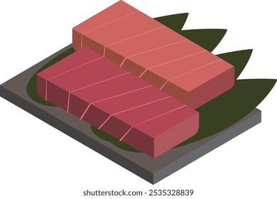 Isometric tuna fence image material