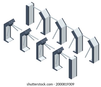 Isometric Turnstile. Access control equipment. Magnetic card access turnstiles. Electronic turnstile. Automatic checkpoint. Building security