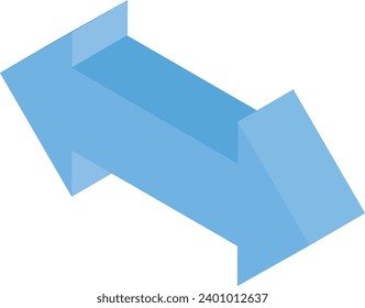 Isometric bidireccional ilustración de icono