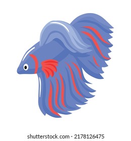 Isometric underwater scuba diver composition with isolated image of exotic fish vector illustration