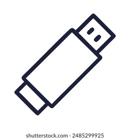 Isometric USB flash drive, USB memory card. Storage of information on removable media vector and illustration