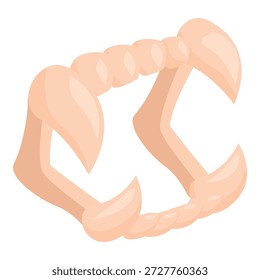 Bandas de vampiro isométricas mostrando dentes superiores e inferiores, perfeitas para completar um traje de halloween