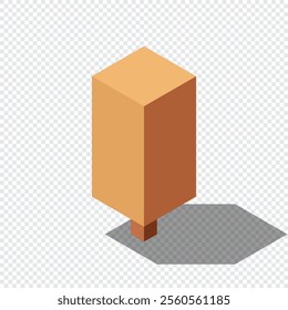 Isometric vector autumn tree. Tree isometric elements. Isometric tree element for landscape design. Park element