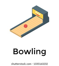 Isometric vector of bowling icon 