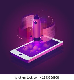 Isometric Vector Business Start Up Concept Infographics illustration