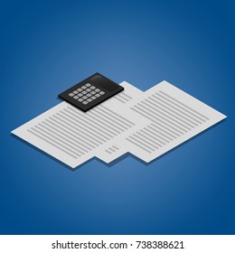 Isometric vector calulator and paper sheets
