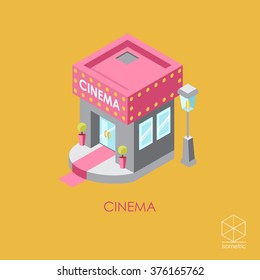 Isometric vector color icon Cinema
