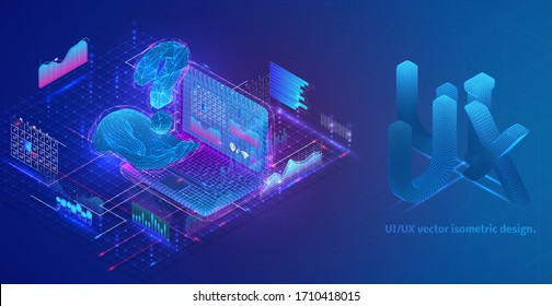 isometric vector composition with graphs, information and virtual data retrieval on a laptop