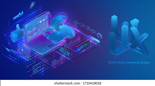 isometric vector composition with graphs, information and virtual data retrieval on a laptop