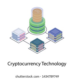 
Isometric vector of concurrency technology in illustration 
