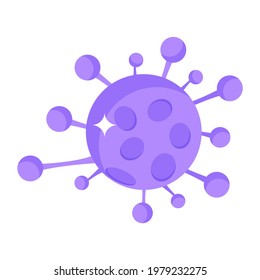 Vector isométrico del coronavirus, bacteria