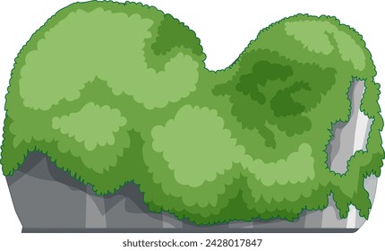 Isometric vector of a dense, green shrubbery.