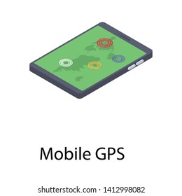 
Isometric vector design of mobile gps 
