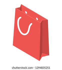 Isometric Vector Design Of Shopping Bag Icon