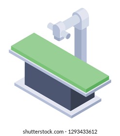 Isometric vector of hospital bed icon